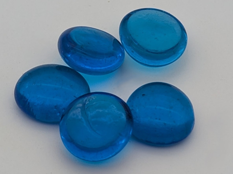 Glasnuggets petrol transparent 15-17 mm/1 kg